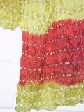 Scarf Green Burgandi Silk Finish Tie Dye Dupatta Chunni Shieno Sarees #439